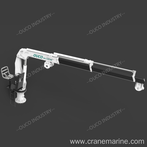 OUCO sells 0.98T5M hydraulic telescopic boom yacht crane with beautiful style
